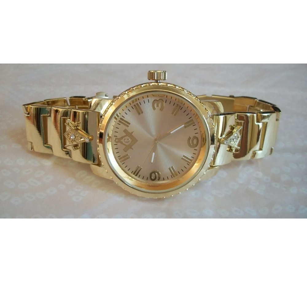 Men's Mason Gold finish TECHNO PAVE  Fashion  watch